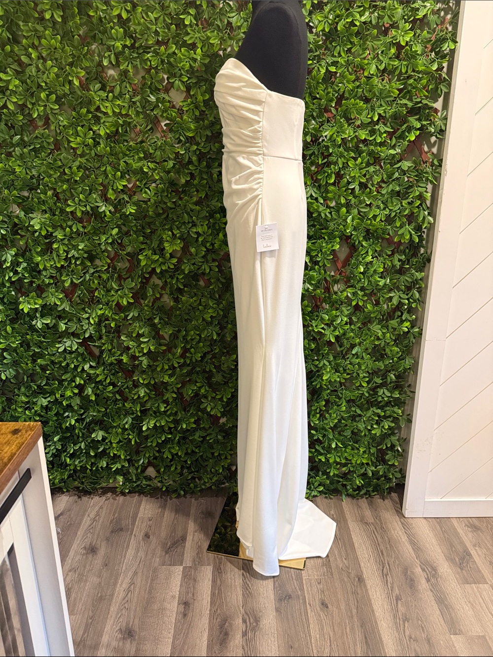 NWT- To Be Yours Ivory Strapless Pleated Mermaid Bridal Dress - Picture 8 of 16